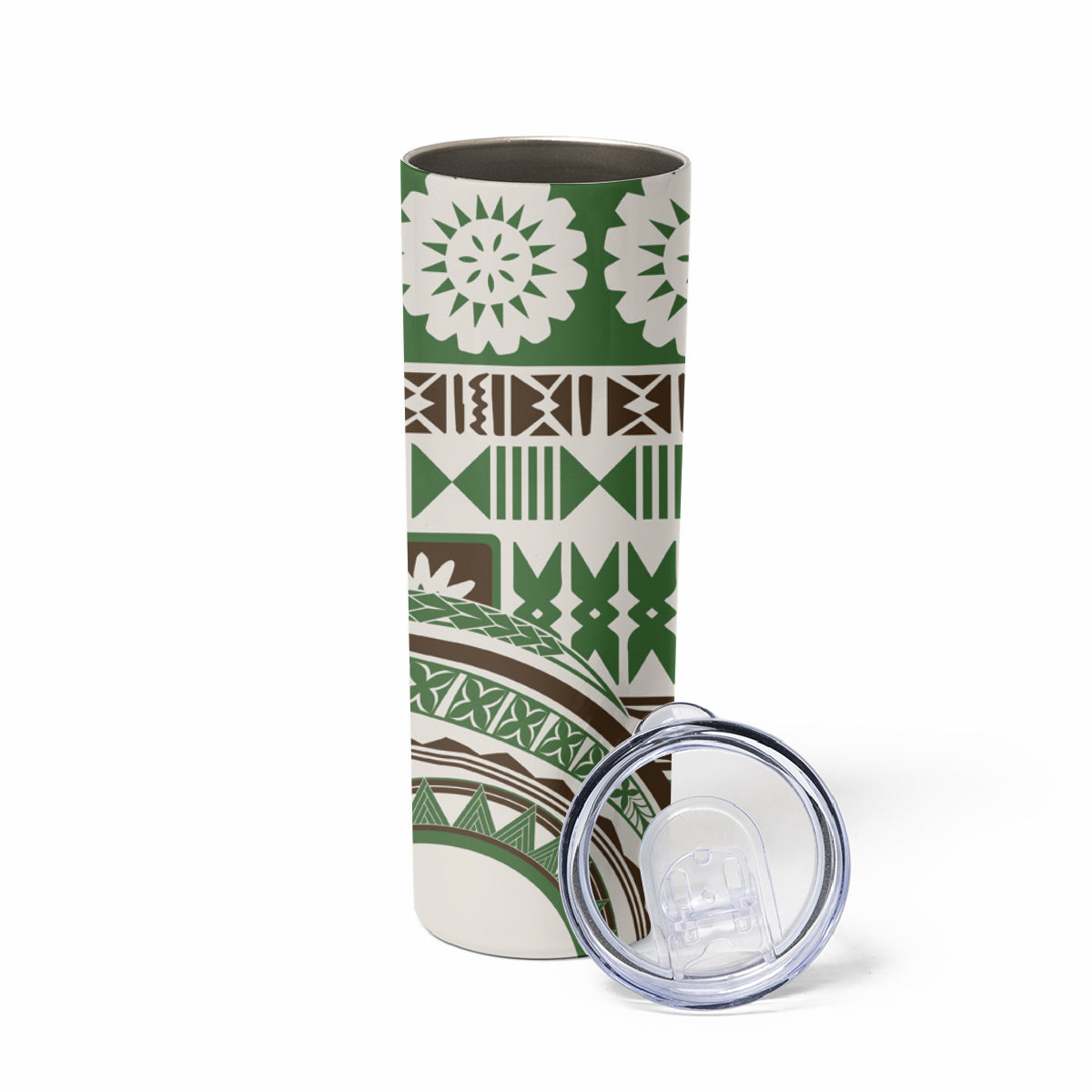 Hawaiian Hibiscus Tribal Vintage Motif Skinny Tumbler Ver 7 LT9 - Polynesian Pride