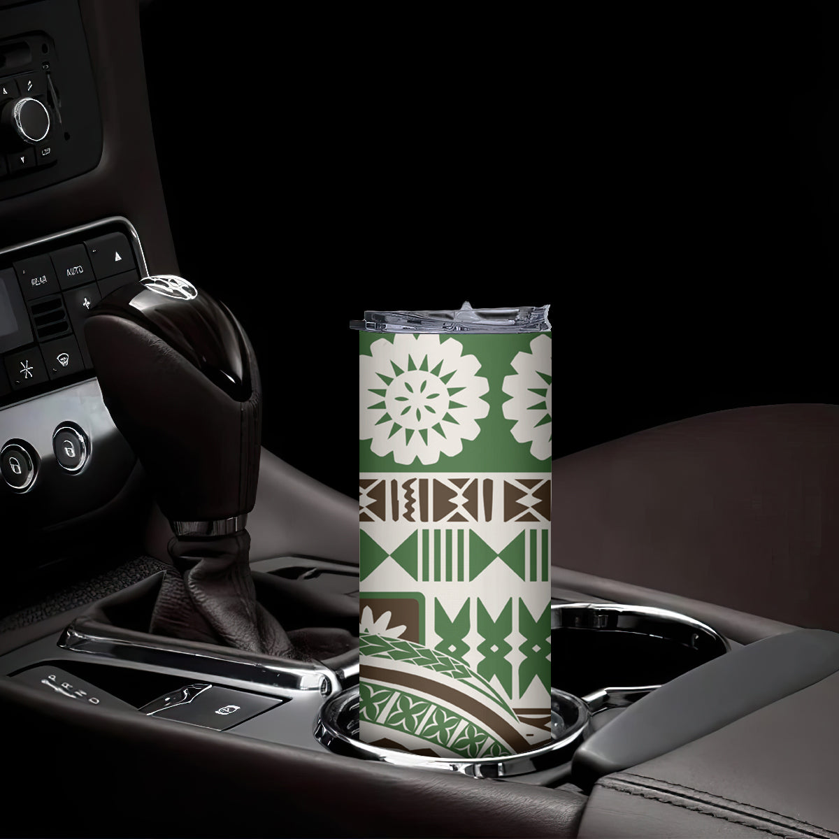 Hawaiian Hibiscus Tribal Vintage Motif Skinny Tumbler Ver 7 LT9 - Polynesian Pride
