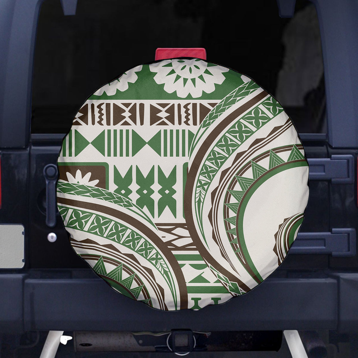 Hawaiian Hibiscus Tribal Vintage Motif Spare Tire Cover Ver 7