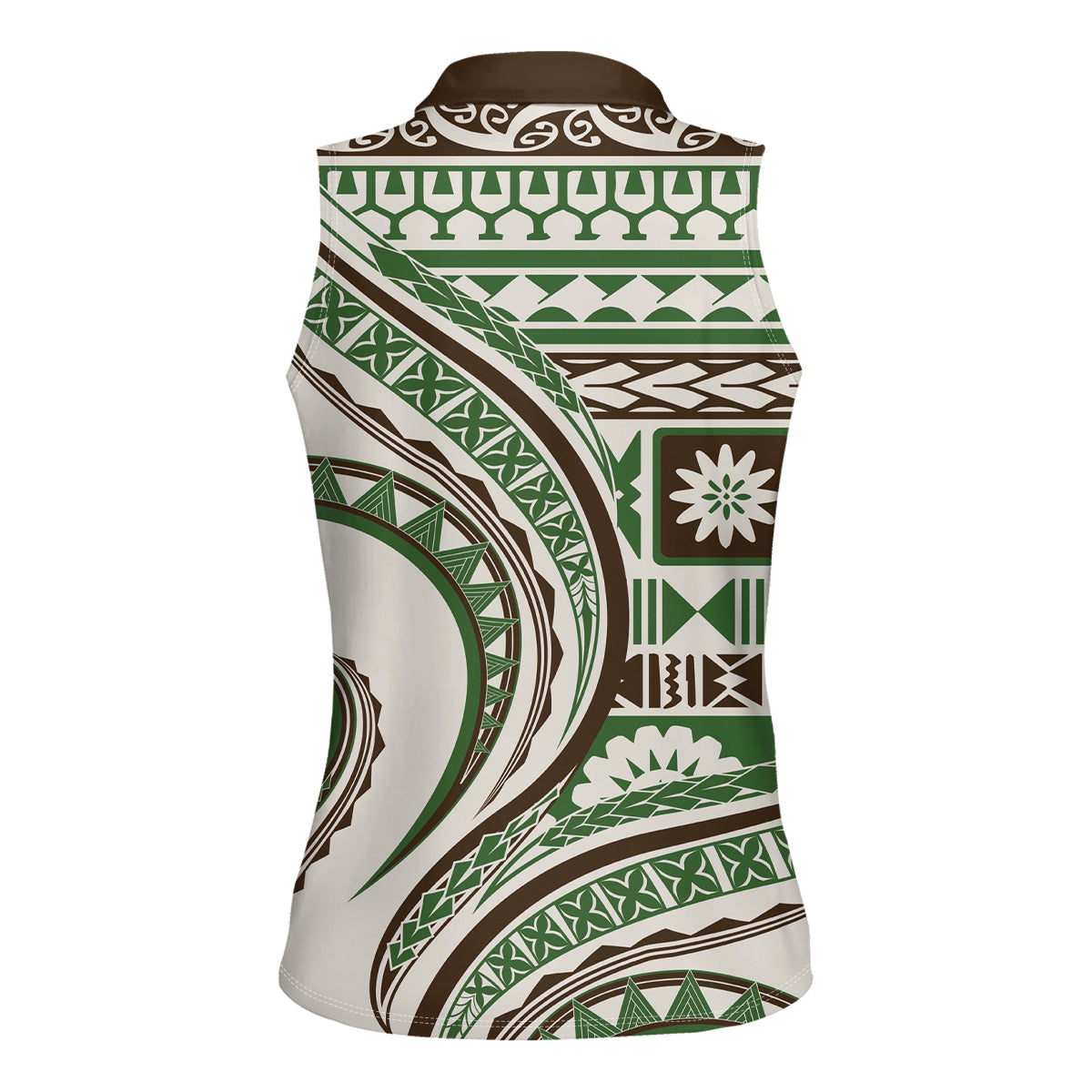Hawaiian Hibiscus Tribal Vintage Motif Women Sleeveless Polo Shirt Ver 7 LT9 - Polynesian Pride