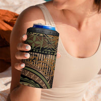 Hawaiian Hibiscus Tribal Vintage Motif 4 in 1 Can Cooler Tumbler Ver 8 LT9 - Polynesian Pride