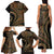 Hawaiian Hibiscus Tribal Vintage Motif Family Matching Tank Maxi Dress and Hawaiian Shirt Ver 8