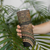 Hawaiian Hibiscus Tribal Vintage Motif Skinny Tumbler Ver 8 LT9 - Polynesian Pride