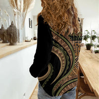Hawaiian Hibiscus Tribal Vintage Motif Women Casual Shirt Ver 8 LT9 - Polynesian Pride