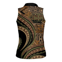 Hawaiian Hibiscus Tribal Vintage Motif Women Sleeveless Polo Shirt Ver 8 LT9 - Polynesian Pride