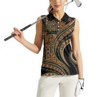Hawaiian Hibiscus Tribal Vintage Motif Women Sleeveless Polo Shirt Ver 8 LT9 - Polynesian Pride