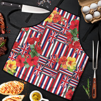 Hawaii Hibiscus Lei Apron Hawaiian Flag Motif