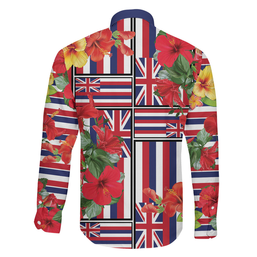 Hawaii Hibiscus Lei Family Matching Off Shoulder Short Dress and Hawaiian Shirt Hawaiian Flag Motif LT9 - Polynesian Pride