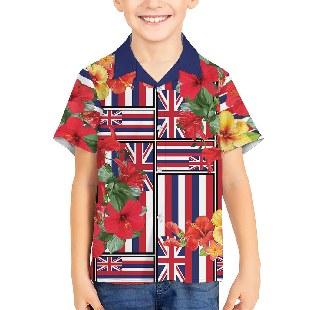 Hawaii Hibiscus Lei Hawaiian Shirt Hawaiian Flag Motif