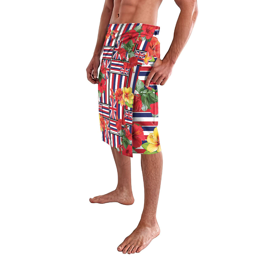 Hawaii Hibiscus Lei Lavalava Hawaiian Flag Motif