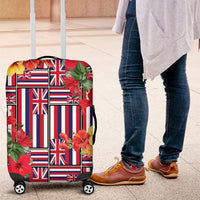 Hawaii Hibiscus Lei Luggage Cover Hawaiian Flag Motif