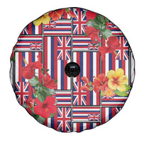 Hawaii Hibiscus Lei Spare Tire Cover Hawaiian Flag Motif