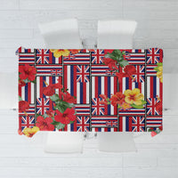 Hawaii Hibiscus Lei Tablecloth Hawaiian Flag Motif