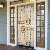Hawaii Lokelani Pikake Lei Door Cover Hawaiian Flag Motif LT9 - Polynesian Pride