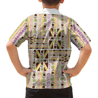 Hawaii Lokelani Pikake Lei Kid Hawaiian Shirt Hawaiian Flag Motif