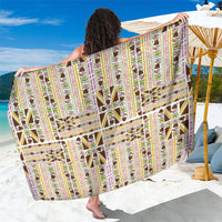 Hawaii Lokelani Pikake Lei Sarong Hawaiian Flag Motif