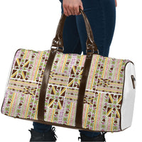 Hawaii Lokelani Pikake Lei Travel Bag Hawaiian Flag Motif LT9 - Polynesian Pride
