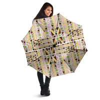 Hawaii Lokelani Pikake Lei Umbrella Hawaiian Flag Motif LT9 - Polynesian Pride