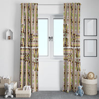 Hawaii Lokelani Pikake Lei Window Curtain Hawaiian Flag Motif