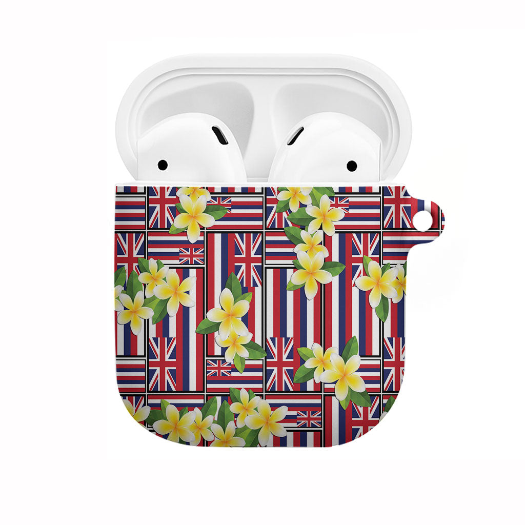 Hawaii Plumeria Lei AirPods Case Hawaiian Flag Motif