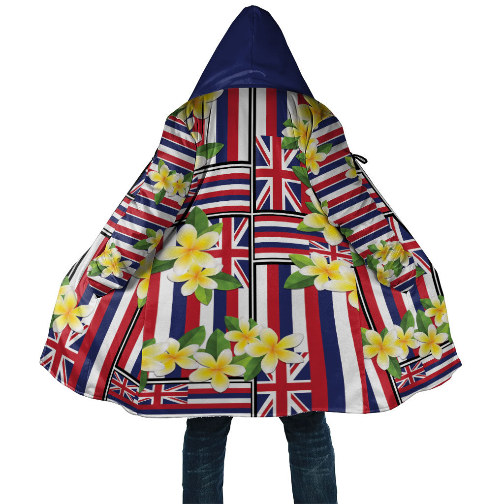 Hawaii Plumeria Lei Cloak Hawaiian Flag Motif
