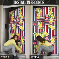 Hawaii Plumeria Lei Door Cover Hawaiian Flag Motif