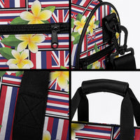 Hawaii Plumeria Lei Duffle Bag Hawaiian Flag Motif LT9 - Polynesian Pride