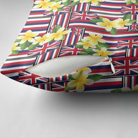 Hawaii Plumeria Lei Pillow Cover Hawaiian Flag Motif