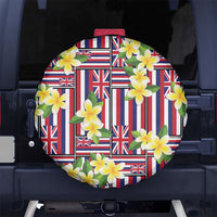 Hawaii Plumeria Lei Spare Tire Cover Hawaiian Flag Motif LT9 No hole Red - Polynesian Pride