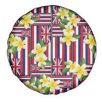 Hawaii Plumeria Lei Spare Tire Cover Hawaiian Flag Motif LT9 - Polynesian Pride