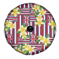 Hawaii Plumeria Lei Spare Tire Cover Hawaiian Flag Motif LT9 - Polynesian Pride