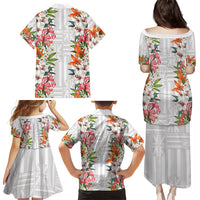 Hawaii Tropical Twist Lei Family Matching Puletasi and Hawaiian Shirt Hawaiian Flag Motif LT9 - Polynesian Pride