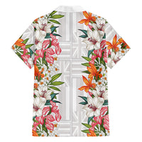 Hawaii Tropical Twist Lei Family Matching Summer Maxi Dress and Hawaiian Shirt Hawaiian Flag Motif LT9 - Polynesian Pride