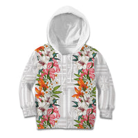 Hawaii Tropical Twist Lei Kid Hoodie Hawaiian Flag Motif