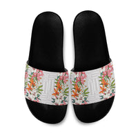 Hawaii Tropical Twist Lei Slide Sandals Hawaiian Flag Motif