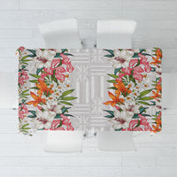 Hawaii Tropical Twist Lei Tablecloth Hawaiian Flag Motif