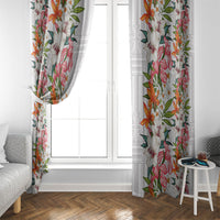 Hawaii Tropical Twist Lei Window Curtain Hawaiian Flag Motif
