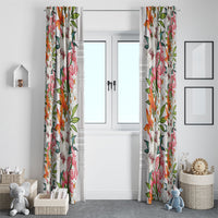 Hawaii Tropical Twist Lei Window Curtain Hawaiian Flag Motif