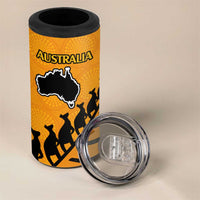 Australia New Zealand Rugby 4 in 1 Can Cooler Tumbler Aboriginal Wallabies and Maori Black Fern Gold Vibe LT9 - Polynesian Pride