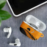 Australia New Zealand Rugby AirPods Case Gold Aboriginal Wallabies and Maori Black Fern LT9 - Polynesian Pride