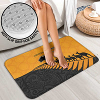 Australia New Zealand Rugby Bathroom Set Gold Aboriginal Wallabies and Maori Black Fern LT9 - Polynesian Pride