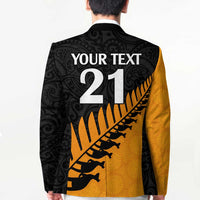 Australia New Zealand Rugby Blazer Gold Aboriginal Wallabies and Maori Black Fern LT9 - Polynesian Pride