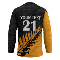 Australia New Zealand Rugby Hockey Jersey Gold Aboriginal Wallabies and Maori Black Fern LT9 - Polynesian Pride