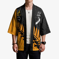 Australia New Zealand Rugby Kimono Gold Aboriginal Wallabies and Maori Black Fern LT9 - Polynesian Pride
