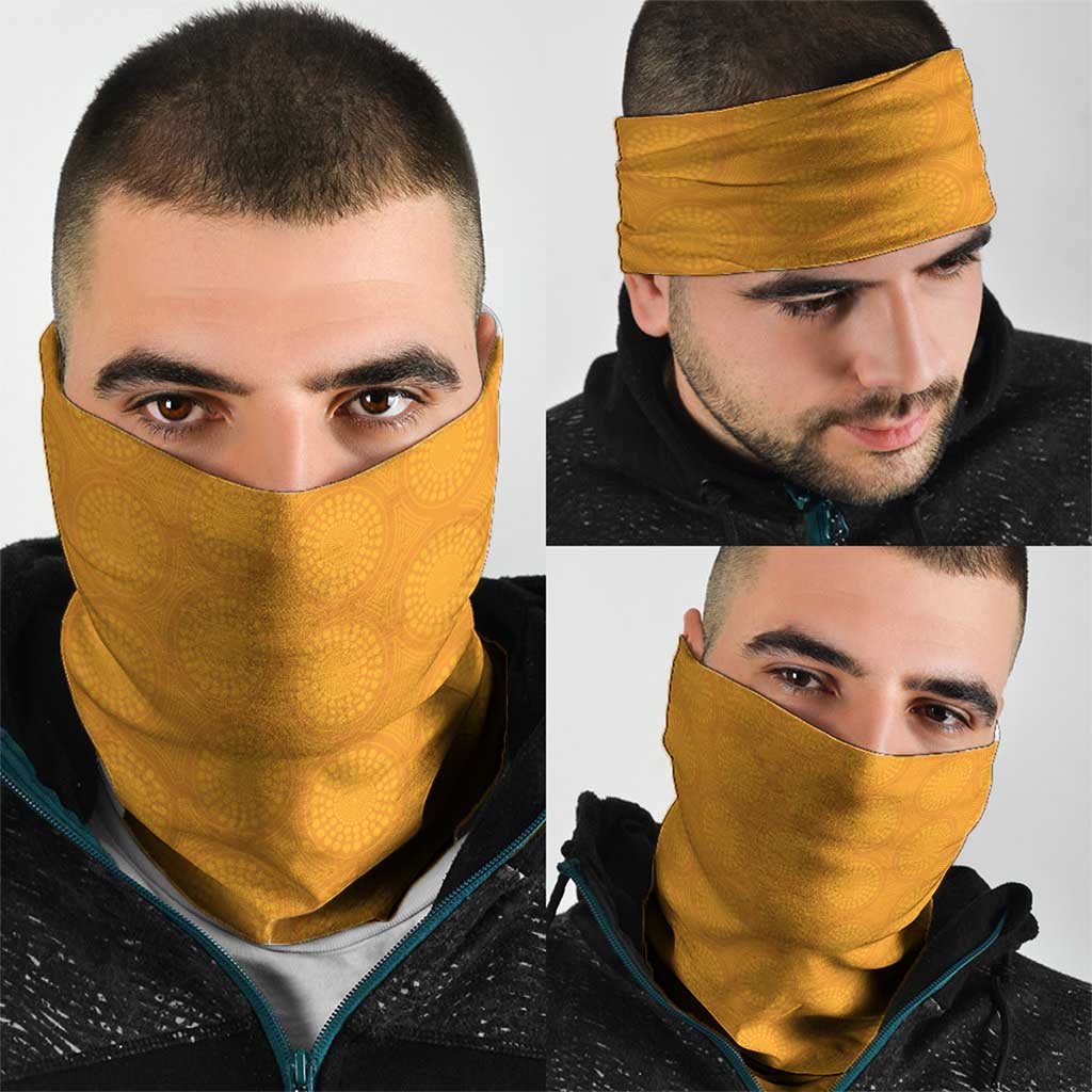 Australia New Zealand Rugby Neck Gaiter Gold Aboriginal Wallabies and Maori Black Fern LT9 - Polynesian Pride