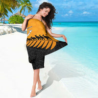 Australia New Zealand Rugby Sarong Gold Aboriginal Wallabies and Maori Black Fern LT9 - Polynesian Pride