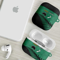 Australia New Zealand Rugby AirPods Case Green Aboriginal Wallabies and Maori Black Fern LT9 - Polynesian Pride
