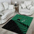 Australia New Zealand Rugby Area Rug Green Aboriginal Wallabies and Maori Black Fern - Polynesian Pride