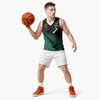Australia New Zealand Rugby Basketball Jersey Green Aboriginal Wallabies and Maori Black Fern LT9 - Polynesian Pride