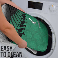 Australia New Zealand Rugby Bathroom Set Green Aboriginal Wallabies and Maori Black Fern LT9 - Polynesian Pride